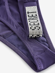 Victoria's Secret Valiant Purple Thong Shine Strap Knickers - Image 2 of 3