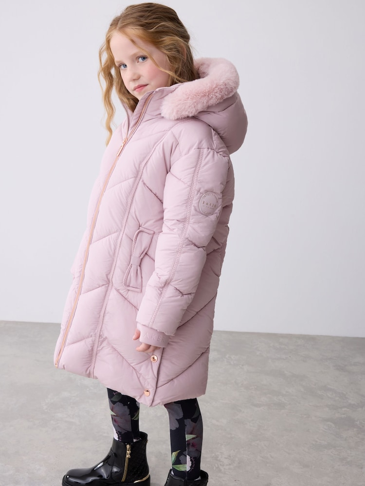 Baker by Ted Baker Shower Resistant Bow Pocket Chevron Padded Coat - Image 1 of 20 Baker by Ted Baker Shower Resistant Bow Pocket Chevron Padded Coat - Image 1 of 20