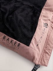 Baker by Ted Baker Pink Shower Resistant Peplum Hem Puffed Padded Coat - Image 15 of 16