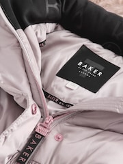 Baker by Ted Baker Shower Resistant Skirted Padded Black Coat - Image 15 of 16