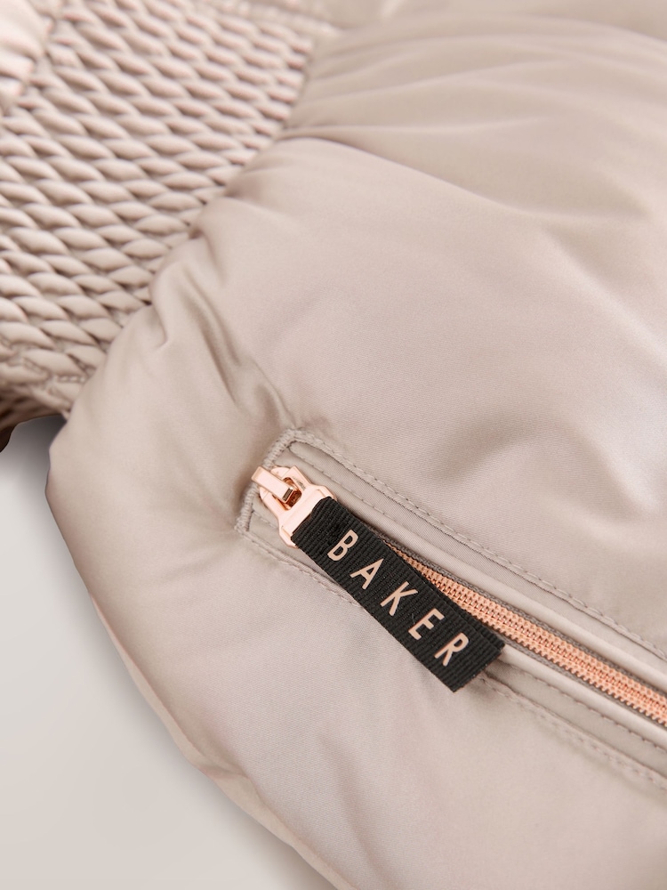 Baker by Ted Baker Oyster Shower Resistant Padded Skirted Coat - Image 7 of 7