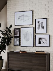 7 Piece Black Hadley Mixed Poster Frames - Image 1 of 3