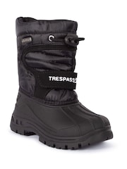 Trespass Unisex Kids Dodo Black Snow Boots - Image 1 of 4