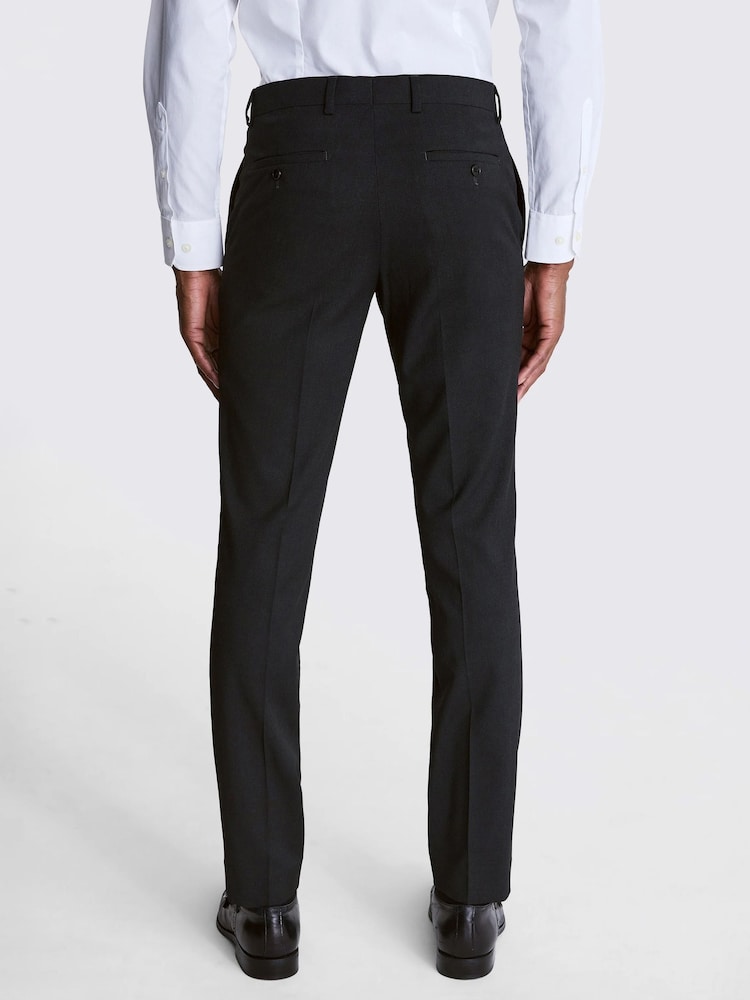 MOSS Charcoal Grey Slim Fit Stretch Trousers - Image 2 of 4