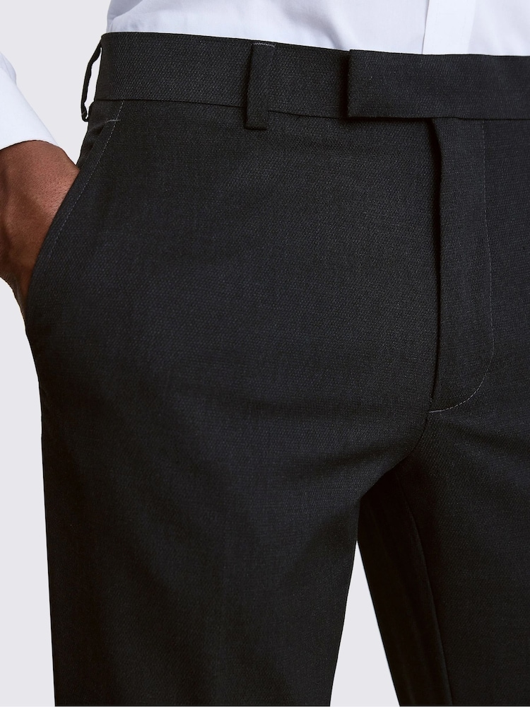 MOSS Charcoal Grey Slim Fit Stretch Trousers - Image 3 of 4