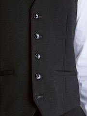 MOSS Charcoal Grey Slim Fit Stretch Waistcoat - Image 3 of 4