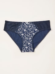 FatFace Navy Woodland Print Classic Knickers - Image 1 of 2