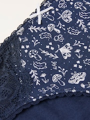 FatFace Navy Woodland Print Classic Knickers - Image 2 of 2