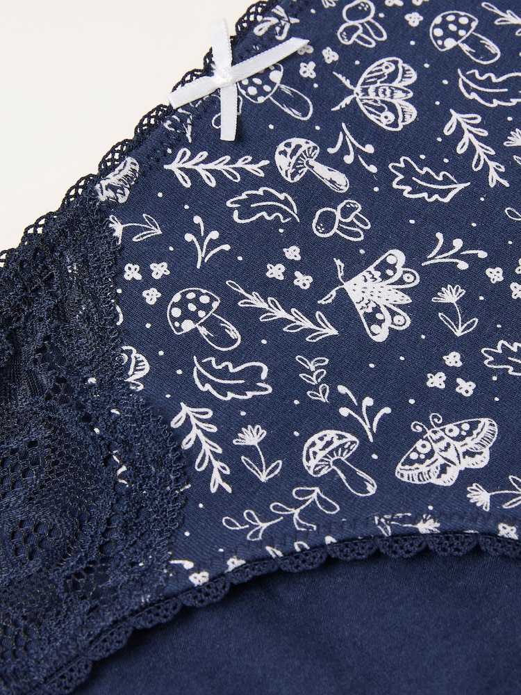 FatFace Navy Woodland Print Classic Knickers - Image 2 of 2