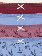 FatFace Multi Floral 4 Pack High Leg Knickers - Image 2 of 2