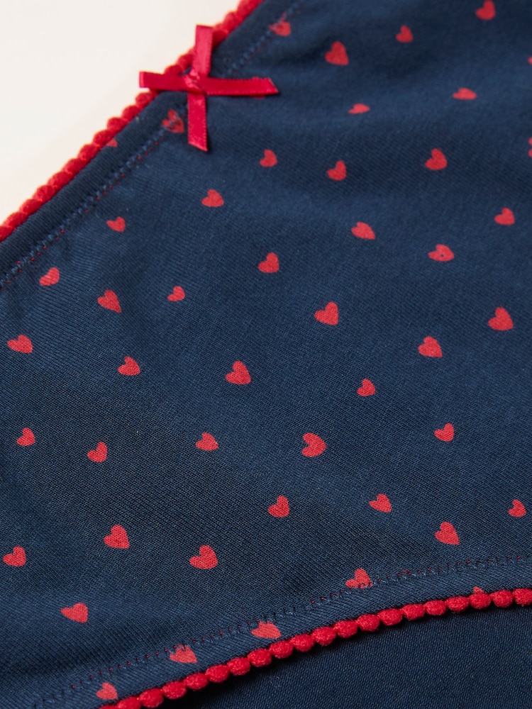 FatFace Heart Print Classic Knickers - صورة 2 من 2