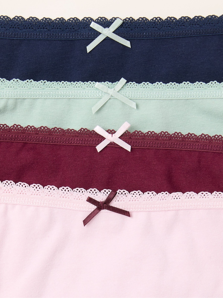 FatFace Multi Plain 4 Pack High Leg Knickers - Image 2 of 2