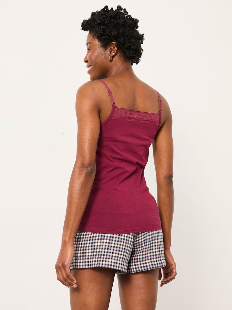 FatFace Burgundy Red Lace Vest - Image 2 of 4