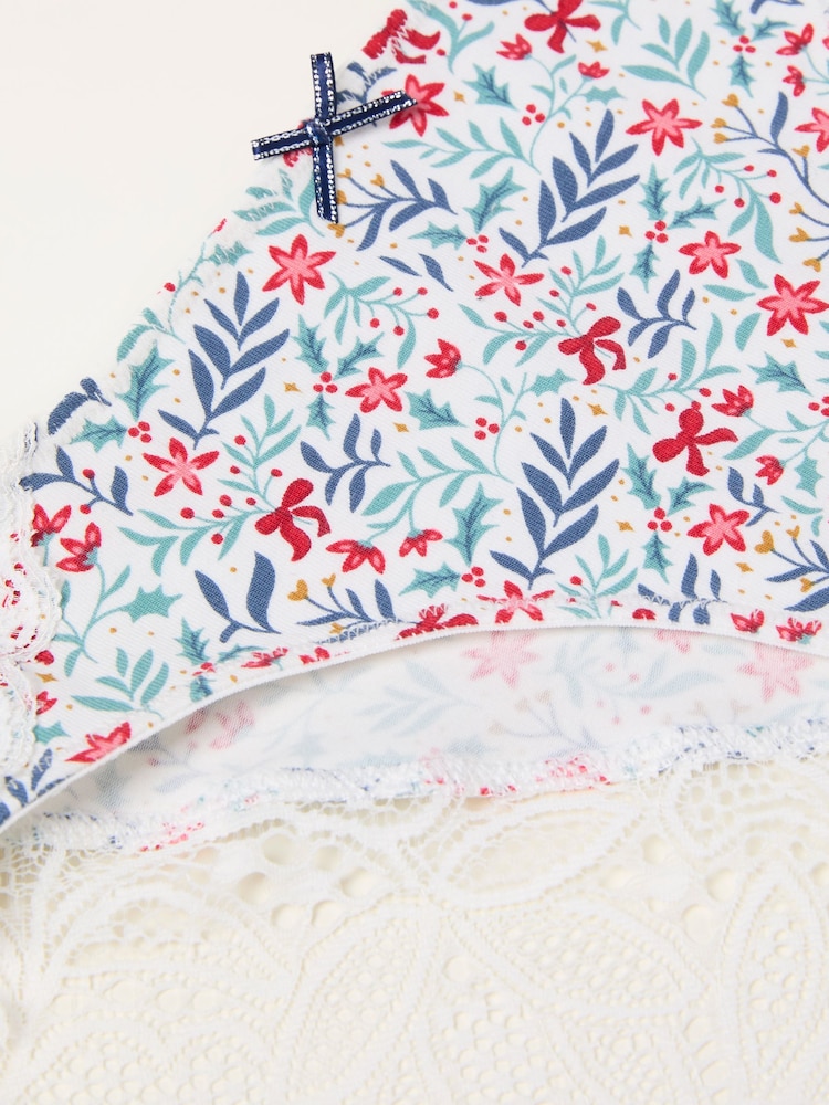 FatFace Ivory Floral Brazillian Knickers - Image 2 of 2 FatFace Ivory Floral Brazillian Knickers - Image 2 of 2