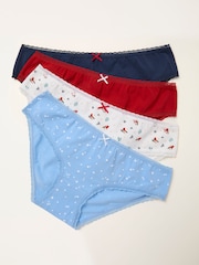 FatFace Multi 4 Pack of Winter Classic Knickers - Image 1 of 2