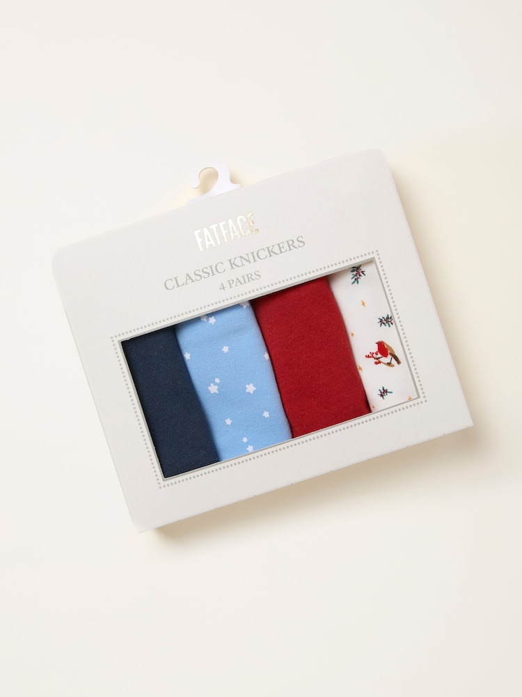 FatFace Multi 4 Pack of Winter Classic Knickers - Image 2 of 2