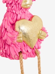 Pink Hamish The Highland Cow Heart Hanging Decoration - Image 5 of 5