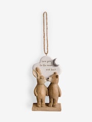 Neutral Bertie The Bear Love You To The Moon Hanging Decoration - Image 1 of 1