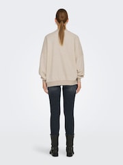 ONLY Grey Slogan Sweatshirt - Image 2 of 6