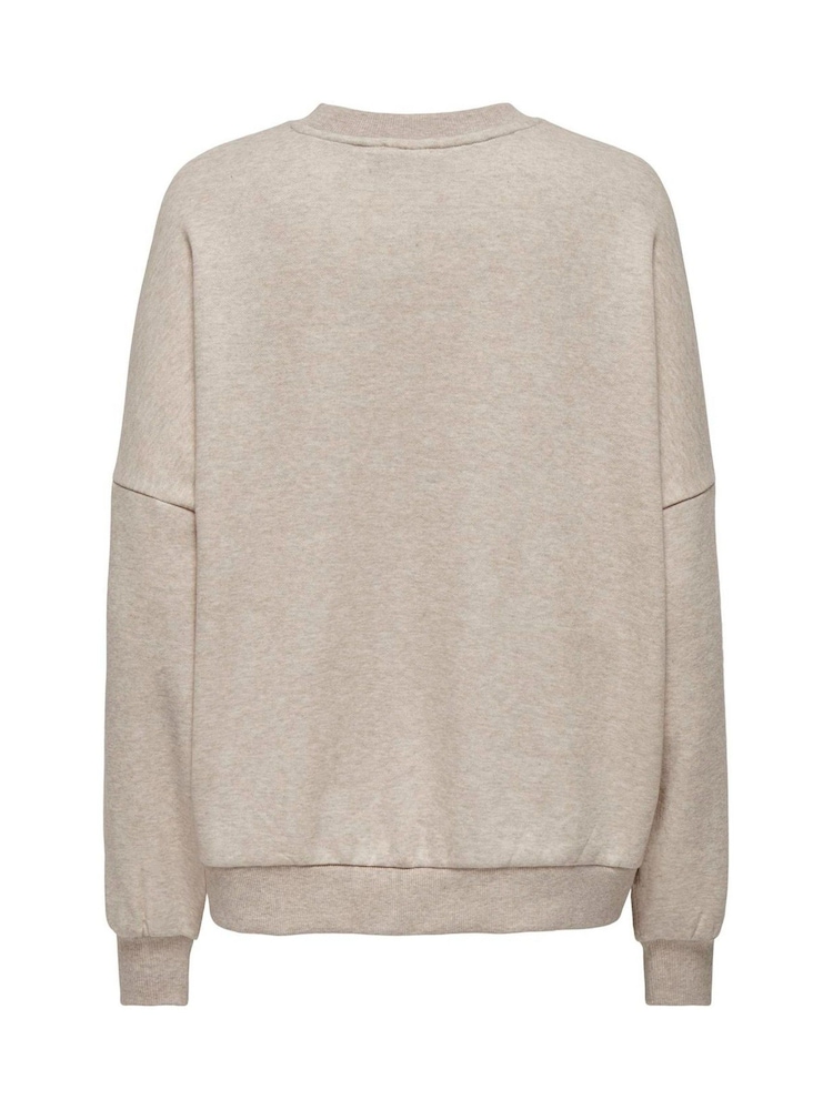 ONLY Grey Slogan Sweatshirt - Image 6 of 6