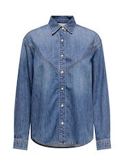 Camisa de manga larga de denim holgada 100% algodón de ONLY - Imagen 6 de 7