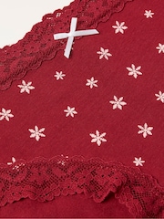 FatFace Red Snowflake Classic Knickers - Image 2 of 2