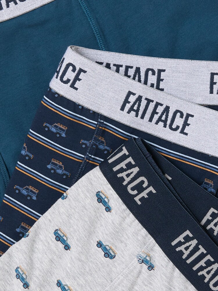 FatFace Grey 3 Pack of Off Roader Boxers - Image 2 of 2