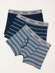 FatFace Navy 3 Pack of Stripe Boxers - Image 1 of 2