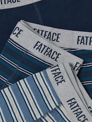 FatFace Navy 3 Pack of Stripe Boxers - Image 2 of 2