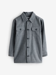Grey Button Through Shacket - Image 1 of 1
