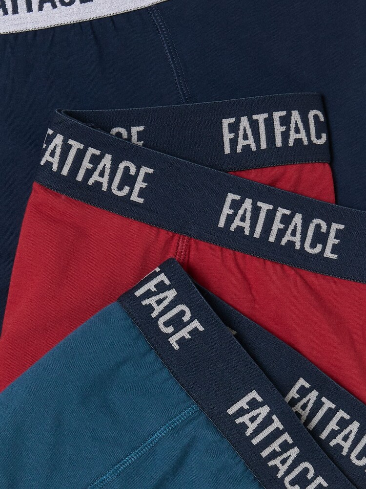 FatFace Multi 3 Pack of Plain Boxers - Image 2 of 2