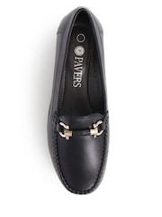 Pavers Black Smart Leather Moccasins - Image 4 of 5