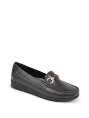 Pavers Blue Smart Leather Moccasins - Image 2 of 5