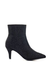 Pavers Black Cone Heeled Smart Ankle Boots - Image 1 of 5