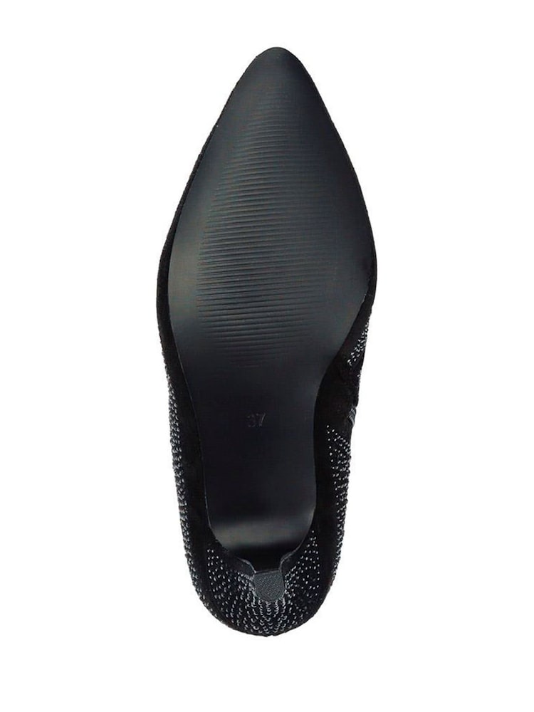 Pavers Black Cone Heeled Smart Ankle Boots - Image 5 of 5