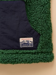 Joules Boys' Billy Green and Tan Colourblock Fleece Gilet - Image 3 of 4