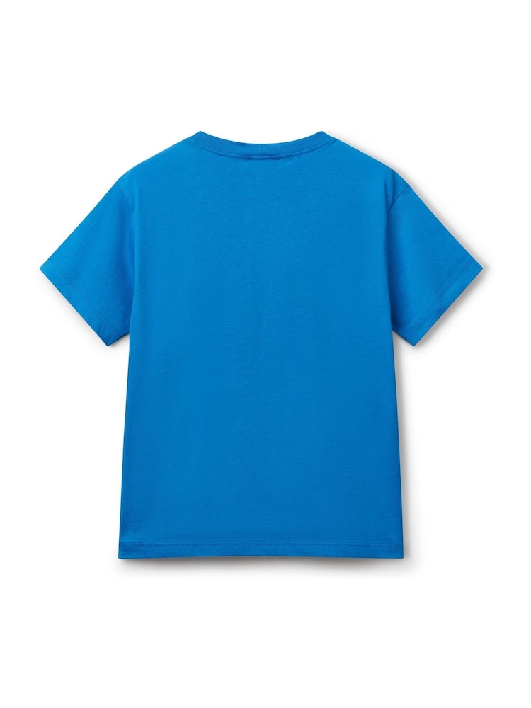 أزرق - تيشرت مزين بطبعة جرافيك من القطن 100% بشعار للأولاد من Benetton (6-12 سنة) - صورة 2 من 3 أزرق - تيشرت مزين بطبعة جرافيك من القطن 100% بشعار للأولاد من Benetton (6-12 سنة) - صورة 2 من 3