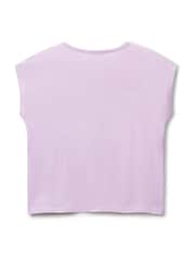 Morado - Girls Logo Sequin 100% Cotton T-Shirt (6-14 yrs) - Imagen 2 de 3