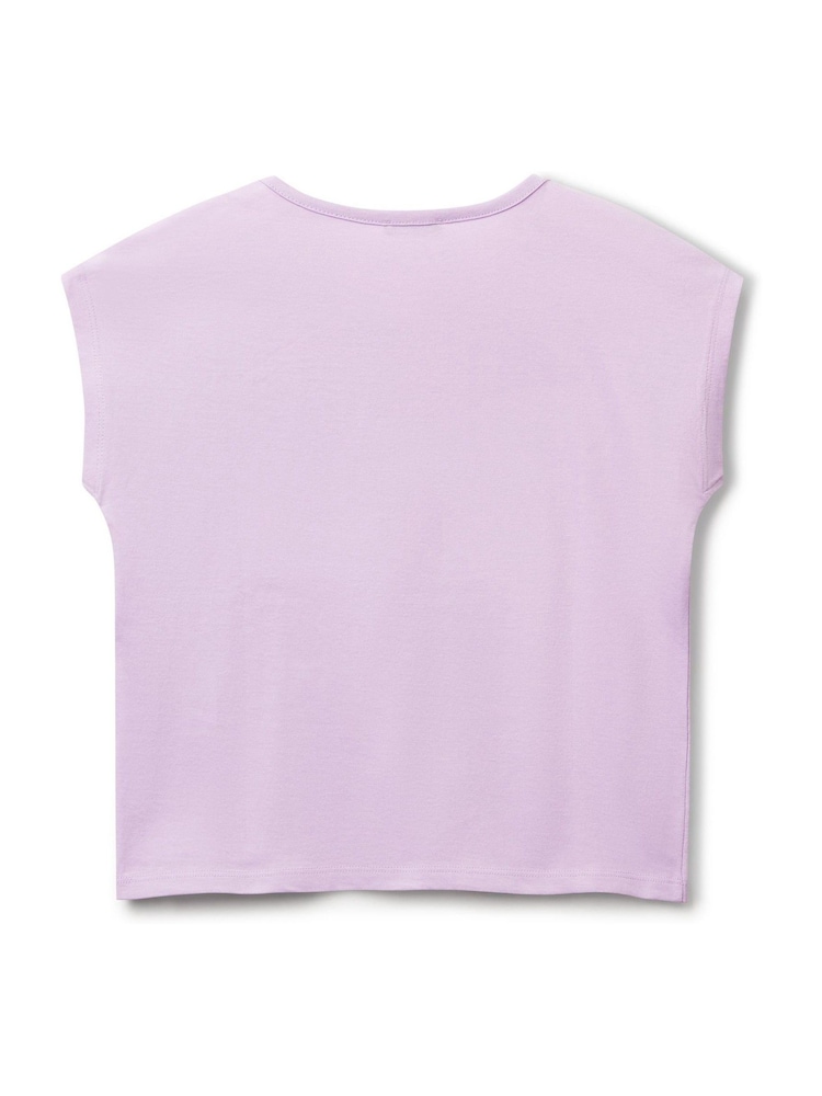 Morado - Girls Logo Sequin 100% Cotton T-Shirt (6-14 yrs) - Imagen 2 de 3