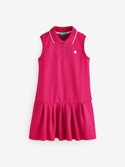 Benetton Girls Pink Piquet Polo Dress (6-12 yrs) - Image 1 of 1