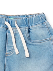 Benetton Boys Blue Bermuda Drawstring Denim Look Shorts (2-6 yrs) - Image 3 of 3