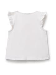 Benetton Girls Summer Print Appliqué 100% Cotton Tank Top (2-6 yrs) - Image 2 of 3