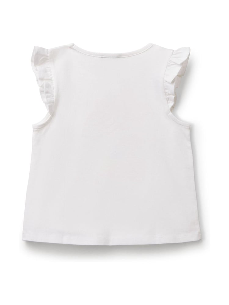 Benetton Girls Summer Print Appliqué 100% Cotton Tank Top (2-6 yrs) - Image 2 of 3