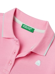 Benetton Girls Pink Piquet Polo Dress (2-6 yrs) - Image 3 of 3