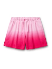 Benetton Girls Pink Dip Dyed Jersey Shorts (6-14 yrs) - Image 1 of 3