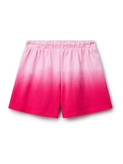 Benetton Girls Pink Dip Dyed Jersey Shorts (6-14 yrs) - Image 2 of 3