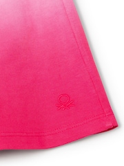 Benetton Girls Pink Dip Dyed Jersey Shorts (6-14 yrs) - Image 3 of 3