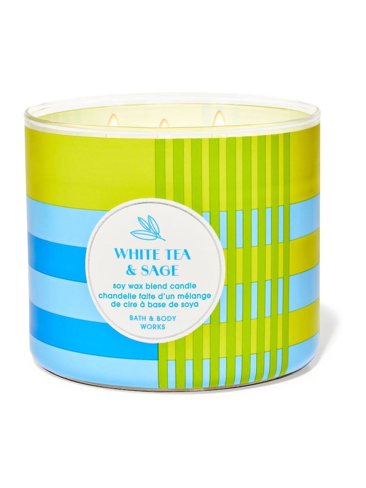 Bath & Body Works White Tea and Sage 3 Wick Candle 14.5 oz / 411 g - Image 1 of 1