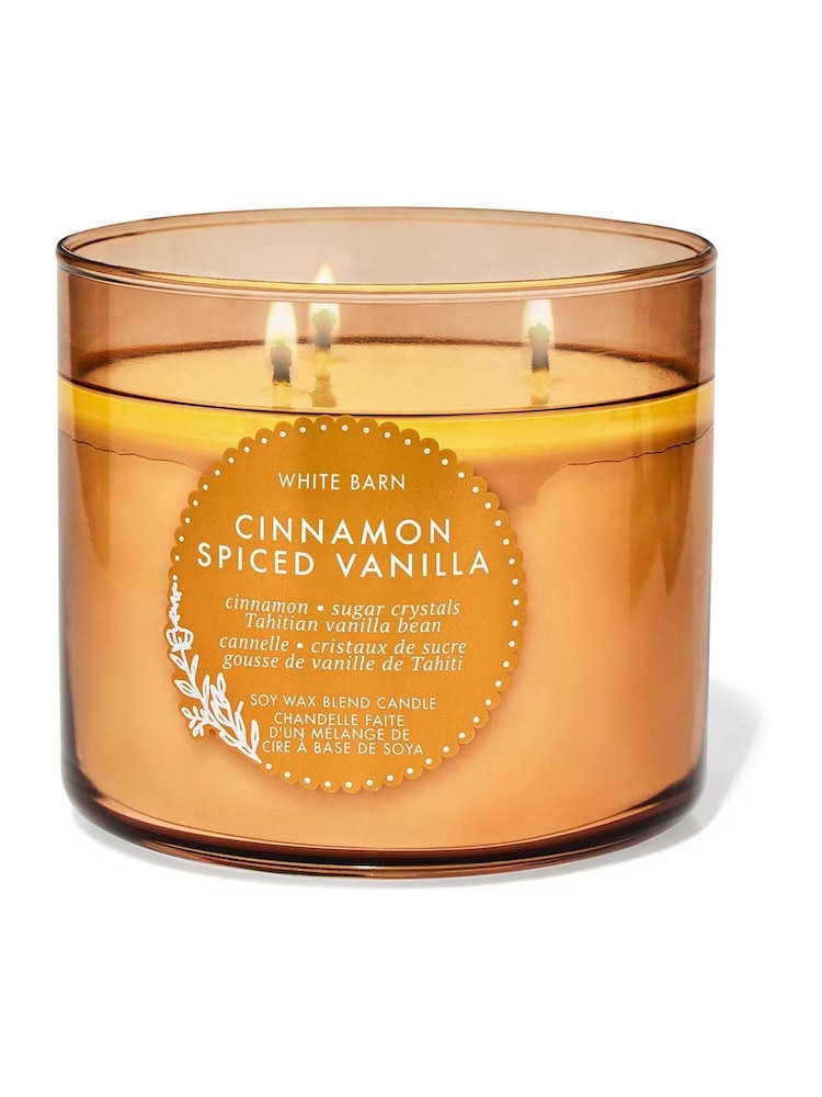 Bath & Body Works Cinnamon Spiced Vanilla 3 Wick 3-Wick Candle 14.5 oz / 411 g - Image 1 of 1