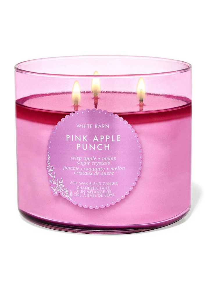 Bath & Body Works Pink Apple Punch 3 Wick 3-Wick Candle 14.5 oz / 411 g - Image 1 of 1